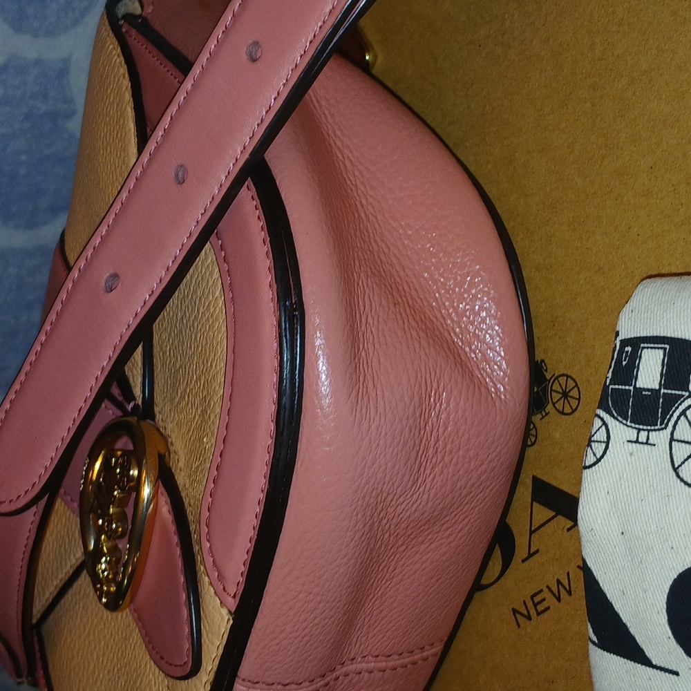 Coach georgie Saddle Bag Blush / Taffy - Picture 8 of 17